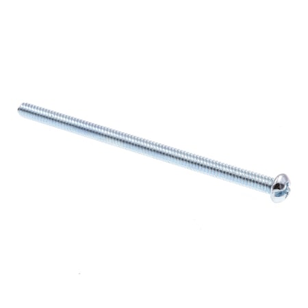 Prime-Line Machine Screw, Round, Phil/Sltd Comb Dr No. 10-24 X 3-1/2in Zinc Plated Steel 100PK 9004882